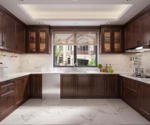 Puerta de Gabinete de Cocina Estilo Shaker Blanca Moderna Personalizada, Gabinetes de Cocina Pequeños, Gabinete de Cocina de Madera Maciza - Product Image 5