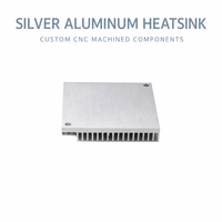Radiateur en aluminium anodisé argenté de qualité industrielle, spécialisé, tolérance serrée +/-0,01 mm pour l'assemblage d'ordinateurs