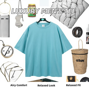 Nouveau T-shirt formel pour homme OEM 100% coton tricoté à manches courtes, coupe ample - Product Image 3