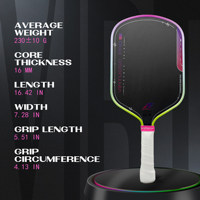 ACEFULLY Master Series Pickleball-Schläger MPP Hochsprung-All-Schaumkern T700 Kohlefaser VIRTUOSO 230g 42cm 16mm Modell 02