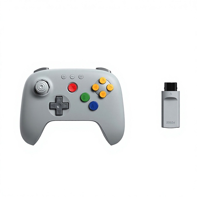8Bitdo 2.4G Wireless Controller for Analogue3D/N64/Steam/Windows Gamepad Manette TMR Joystick 81HK01