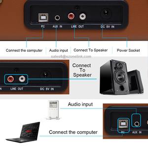 Tourne-disque vintage portable OEM/ODM Blue Tooth avec haut-parleur <span class=keywords><strong>platine</strong></span> <span class=keywords><strong>vinyle</strong></span> LP Gramophone LP à 3 vitesses - Product Image 3