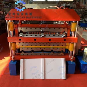 Servo-driven Precision Color Steel <b>Tile</b> 3-layer Production Equipment Full-automatic 3-layer Roll Forming <b>Machine</b> - Product Image 5