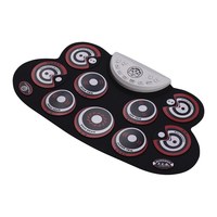 Pad de batterie électronique portable en silicone, kit de batterie enroulable