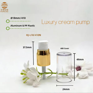 Pompe 18/410 18 mm dorée/argentée pour crème avec couvercle/capuchon - Distributeur cosmétique de luxe, OEM/Vente en gros, plusieurs options de tête de pompe - Product Image 1