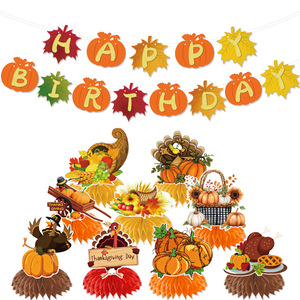 Ensemble de décoration de table pour fête de Thanksgiving avec citrouilles, 40-60 pièces, ornements en papier découpés pour la célébration de Thanksgiving - Product Image 5