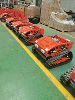 Nouvelle conception de tondeuse à gazon électrique télécommandée à 4 roues motrices avec pneus en caoutchouc pour usage en jardin au Canada, en Espagne, en Allemagne, en Italie