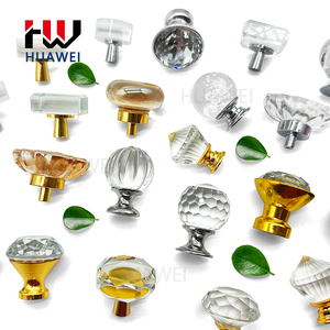 HUAWEI üreticileri toptan cam yuvarlak çekme kabak topu şekli tek delik kristal mobilya kolu - Product Image 5