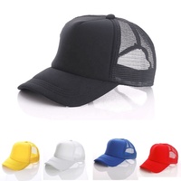 Casquettes promotionnelles de camionneur imprimant le polyester matériel avant de LOGO avec l'éponge, casquette arrière de camionneur de Snapback de maille