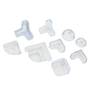 Protecteur d'angle transparent anti-collision, protection d'angle de table en silicone épaissi pour table basse en verre, protection de sécurité pour bébé - Product Image 1