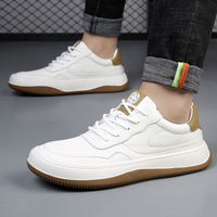 Nouvelles Chaussures Homme Printemps MK02 – Baskets Blanches Polyvalentes en Cuir Respirant et Imperméable – Modèle Décontracté 2026