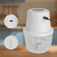 Draagbare elektrische knoflook- en uienhakker, duurzame mini elektrische snijmachine, keukenmachine voor fruit en groenten, babyvoedselhakker