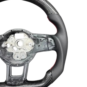 Volante Deportivo Personalizado de Cuero y Fibra de Carbono para Golf MK7/7.5/6/5 <span class=keywords><strong>GTI</strong></span>/GTS/GTD/GTE/R CC R-Line - Product Image 4