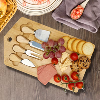 Houten kaasplank set op maat voor snacks, afternoon tea, desserts, kaas, ontbijt, fruitplateau, bamboe kaasplank set