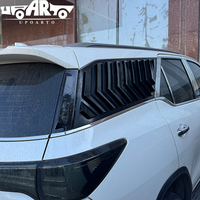 Pare-soleil pour fenêtre arrière Haosheng, en plastique noir brillant, pour Toyota Fortuner 2016 2017 2018 2019