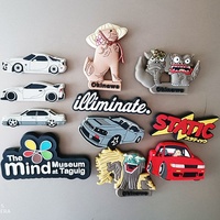 Aimants de réfrigérateur promotionnels personnalisés avec logo de ville, autocollants magnétiques 3D en PVC caoutchouc, cadeau souvenir publicitaire non toxique