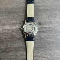 Nuevo Reloj Mecánico Automático con Esfera Giratoria de Cielo Estrellado, Tierra y Luna, Bisel con Pedrería, Correa de Cuero de Lujo para Hombre