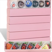 Emballage alimentaire entièrement transparent de type tiroir pour desserts aux fraises, macarons, pains et biscuits, adapté à l'exportation transfrontalière