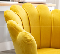 Chaise d'ordinateur à fleurs jaunes, design de maison, salon tournant, chaises modernes à roulettes
