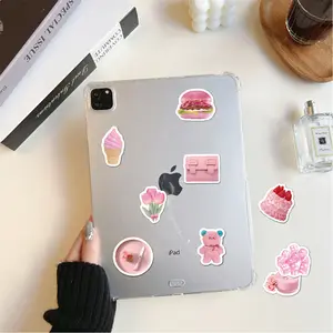 Kinderen Waterdicht Roze Matte Cartoon Schattige Laptop Decoratieve Label Stickers Vinyl Gestanst Sticker Pack Voor Meisjes