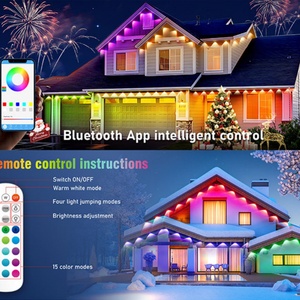 ไฟตกแต่งหลังคา LED RGBIC 60 เมตร DC12V/24V มาตรฐาน IP67 ควบคุมผ่าน Wi-Fi สำหรับใช้งานกลางแจ้งถาวร - Product Image 2