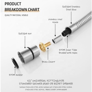 Шланг для биде из нержавеющей стали - Product Image 4