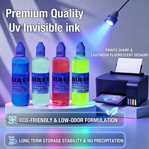 GDLEGEND Impresión de inyección de tinta UV Invisible Tinta DE SEGURIDAD incolora a color rojo Base de agua Juego de tinta Uv Tinta de impresora de seguridad 100ml - Product Image 3