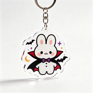Halloween Acrylic Keychain Cute Ghost Pumpkin Keychains Bulk for Party Favors - Product Image 1