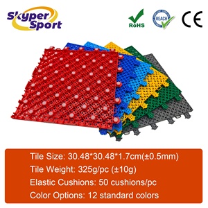Muestras Gratis, Baldosas de Plástico PP de 20'x20' para Canchas de Baloncesto Interiores y Exteriores, con Logotipo Personalizado, Fiba 3x3, Ecológicas y Resistentes a Impactos - Product Image 2