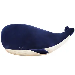 Nouveauté Bébé baleine bleue requin poisson d'océan en peluche personnalisé animaux en peluche baleines en peluche