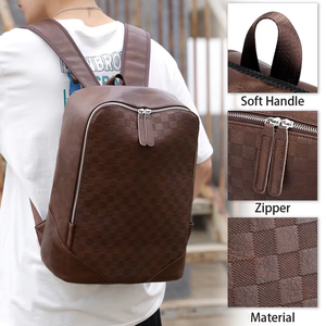 Bán Buôn Tùy Chỉnh Người Đàn Ông Của Xách Tay Polyester Máy Tính Xách Tay Ba Lô Cổ Điển Lưới Da Thiết Kế Logo Không Thấm Nước USB Cho Du Lịch - Product Image 6