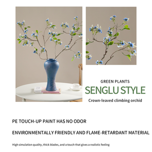 Plante Artificielle en Soie Promise : Branche <span class=keywords><strong>de</strong></span> Chrysanthème Sauvage, Bégonia, Arbre Fleuri, Faite à la Main, en Pot sur Pied pour Aménagement Intérieur - Product Image 2