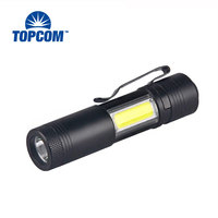 Linterna LED Q5 COB de 1000 lúmenes, modo de brillo, luz lateral más potente, minilinterna alimentada por AA/14500