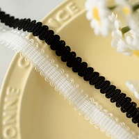 Ruban élastique jacquard picot en nylon de 1,2 cm, personnalisé, doux pour la peau, haute élasticité, résistant à l'usure, pour sous-vêtements, vêtements et textiles de maison
