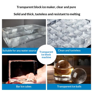 Machine automatique de fabrication de grands blocs de glace en acier inoxydable avec 1 moule transparent pour blocs de glace - Product Image 5