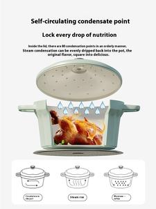 Marmite en céramique haut de gamme antiadhésive à double anse, compatible induction, pour soupes et bouillons universels - Product Image 6