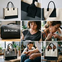 Sac fourre-tout en toile laminée vierge, grande capacité, sac de shopping, sac écologique, impression de logo personnalisé, sac promotionnel réutilisable