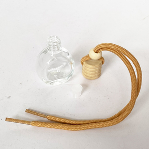 Venta caliente 10ml forma redonda colgante difusor coche botella de Perfume coche aceite esencial botella de vidrio coche ambientador botella - Product Image 5