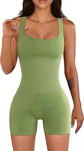 Nuova Tuta Sportiva Senza Cuciture per Donne, Logo Personalizzabile, Elasticizzata, con Pantaloncini Integrati - Product Image 4