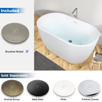 Baignoire autoportante en résine acrylique de forme ovale sur mesure de grande taille, baignoire en acrylique mate autoportante