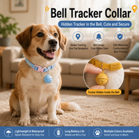 Collier de localisation GPS pour animaux de compagnie, anti-perte, pour chats et chiens, design élégant, mini-traceur de style AirTag, en ABS