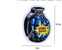 Vente chaude Laser brillant PVC nouvel an et noël dessin animé autocollants utilisation adhésive pour bougie et artisanat pop grenade
