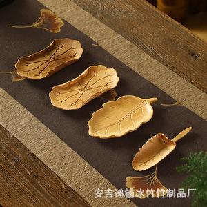 Handmade Bamboo <b>Tea</b> Scoop Leaf Shape Kung Fu <b>Tea</b> <b>Set</b> Accessory <b>Tea</b> Ceremony Tool - Product Image 1