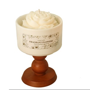 Vela Aromática Premium Camellia en Caja <span class=keywords><strong>de</strong></span> Regalo, Taza <span class=keywords><strong>de</strong></span> Cerámica Retro, Vela Perfumada para Bodas - Product Image 6