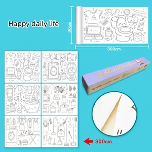 Children's Drawing Roll -Coloring Paper Roll For Kids Drawing Paper Roll DIY Painting Drawing Color Filling Paper