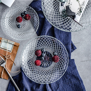 Đám cưới Tabletop bán buôn sạc tấm tráng miệng tấm kính thủy tinh tấm sạc - Product Image 5