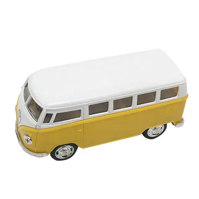 1:32 Scale Diecast Metal Model Pull Back Bus Open Door Toys