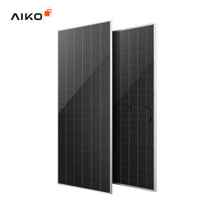 Panneaux solaires bifaciaux tout noirs à demi-cellules Aiko de niveau 1, prix compétitif de haute qualité pour ABC 640w 645w 650w 655w 660w, pour la maison - Product Image 2