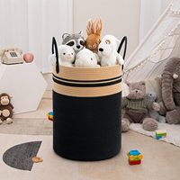 Panier de rangement multifonctionnel pliable de grande capacité, écologique, durable, sûr, en corde de coton 100%, tissé, en forme de cylindre, avec poignée