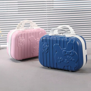 14-inch Large Fashion <strong>PC</strong> Waterproof Zipper Ultra-Lightweight Souvenir Vanity Case Portable Business Travel Suitcase Carry-On - Product Image 3